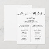 Chic script Custom Entourage lijst Eenvoudige brui Kaart (Voorkant / Achterkant)