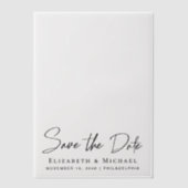 Chic Script De Vellum-overlay-datum opslaan Vellum Uitnodigingen (Voorkant)