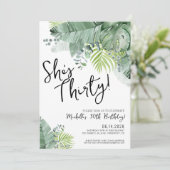 Chic Script Dertigste 30e Verjaardag Kaart (Staand voorkant)