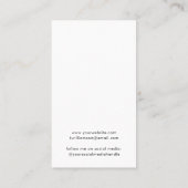 Chic Script Earring Display Kaart Visitekaartje (Achterkant)