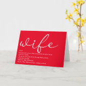 Chic Script Echtgenote Definitie Liefde Hart Rood Kaart (Gele Bloem)