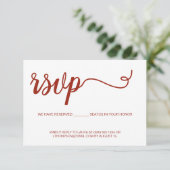 Chic Script email RSVP Réservé Mariage de siège (Debout devant)