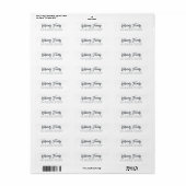 Chic Script Familienaam Retouradres Label (Full Sheet)