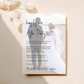 Chic Script Foto-overlay Trouwreceptie Kaart