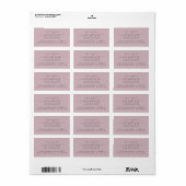 Chic Script Future de heer Mrs Paars Wedding Addre Etiket (Full Sheet)