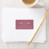 Chic Script Future M. Mme La Mariage Étiquette de (En situation)