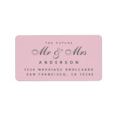 Chic Script Future M. Mme La Mariage Étiquette de  (Devant)