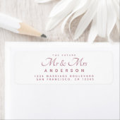 Chic Script Future M. Mme La Mariage Étiquette de (En situation)