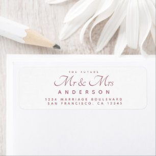 Chic Script Future M. Mme La Mariage Étiquette de