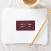 Chic Script Future M. Mme La Mariage Étiquette de (En situation)