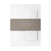 Chic Script Future Mr. Kraft Paper Wedding Uitnodigingen Wikkel (Voorkant Voorbeeld)