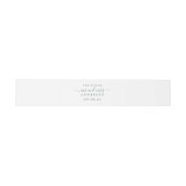 Chic Script Future Mr. Mrs Black White Wedding Uitnodigingen Wikkel (Vlak)