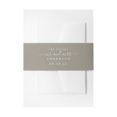 Chic Script Future Mr Mrs Gray Wedding Uitnodigingen Wikkel (Voorkant Voorbeeld)