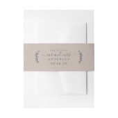 Chic Script Future Mr Mrs Wedding Date Kraft Uitnodigingen Wikkel (Voorkant Voorbeeld)