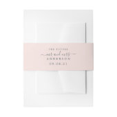 Chic Script Future Mr. Pastel Pink Wedding Uitnodigingen Wikkel (Voorkant Voorbeeld)