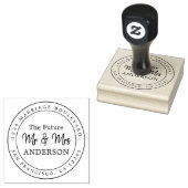Chic Script Future Mr. Ronde Return Address Rub Rubberstempel (Gestempeld)