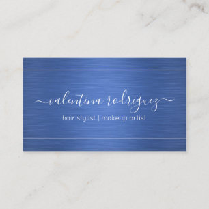 Chic Script geborsteld Royal Blue Modern Minimalis Visitekaartje