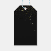 Chic Script Grad aankondiging goud glitters Cadeaulabel (Achterkant)