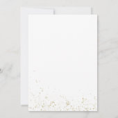 Chic Script Grad Feest Save The Date Gouden Glitte Kaart (Achterkant)