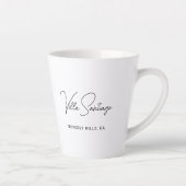 Chic Script Home Residentie Naam Latte Mok (Rechts)