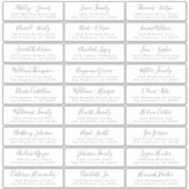 Chic Script Huwelijksuitnodiging Adreslabels Sticker (Voorkant)