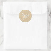 Chic Script Kraftpapier Bedankje Gift Label (Tas)