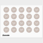 Chic Script Kraftpapier Bedankje Gift Label (Vel)