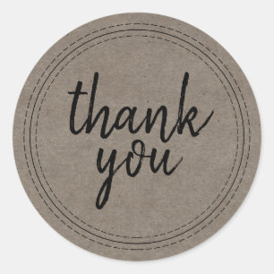 Chic Script Kraftpapier Bedankje Gift Label