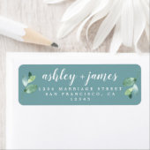 Chic Script Loofwerk Blauw Retouradres Label (Insitu)
