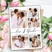 Chic Script Love et Merci Photo Collage Mariage
