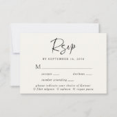 Chic Script Menu Choice Cream Mariage (Devant)