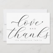 Chic Script Minimal Amour Merci Photo Baby Shower (Devant)