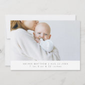 Chic Script Minimal Amour Merci Photo Baby Shower (Dos)