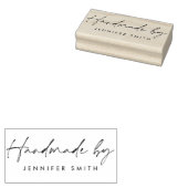 Chic Script Modern Minimalistisch Aangepast "Handg Rubberstempel (Gestempeld)