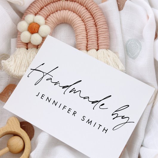 Chic Script Modern Minimalistisch Aangepast "Handg Rubberstempel
