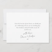 Chic Script Modern Photo Collage Wedding Hartelijk Bedankkaart (Achterkant)