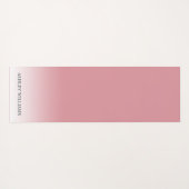 Chic Script Monogram Dusty Roos Pink Ombre Yogamat (Achterkant (horizontaal))