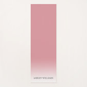 Chic Script Monogram Dusty Roos Pink Ombre Yogamat (Voorkant)
