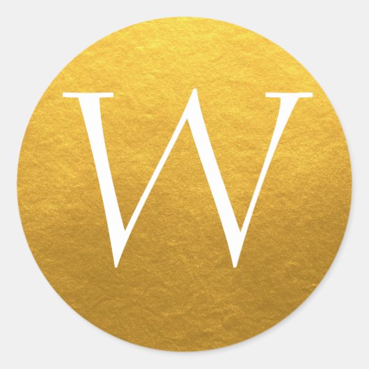 Chic Script Monogram Initial Gouden Label (Voorkant)