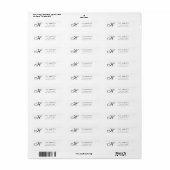 Chic Script Monogram Return Address Label (Full Sheet)