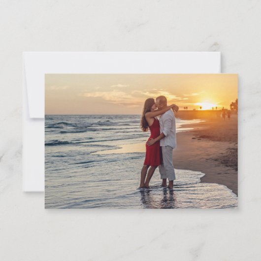 Chic Script Monogram Wedding Response Card Save The Date (Achterkant)