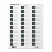 Chic Script Mr Mrs Monogram Retouradres Etiket (Full Sheet)