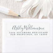 Chic Script Name Monogram Return Address Label (Insitu)
