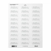 Chic Script Name Monogram Return Address Label (Full Sheet)