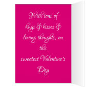 Chic Script Names Hot Rose Valentines Carte de jou (Intérieur (Gauche))