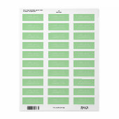 Chic Script Neo Mint Trouwretouradres Etiket (Full Sheet)