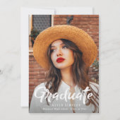 Chic script overlay afstudeerfeest uitnodiging (Voorkant)