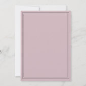 Chic Script Pastel Purple Faire-part de mariage (Dos)