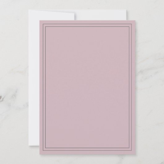 Chic Script Pastel Purple Faire-part de mariage (Dos)