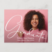 Chic Script Photo Graduation Party Invitation (Devant)